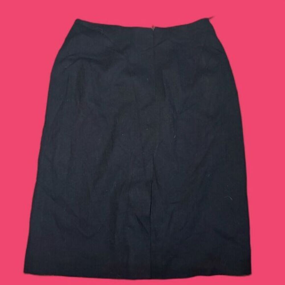 VTG Size 12‎ Wool Black Office Siren Skirt
